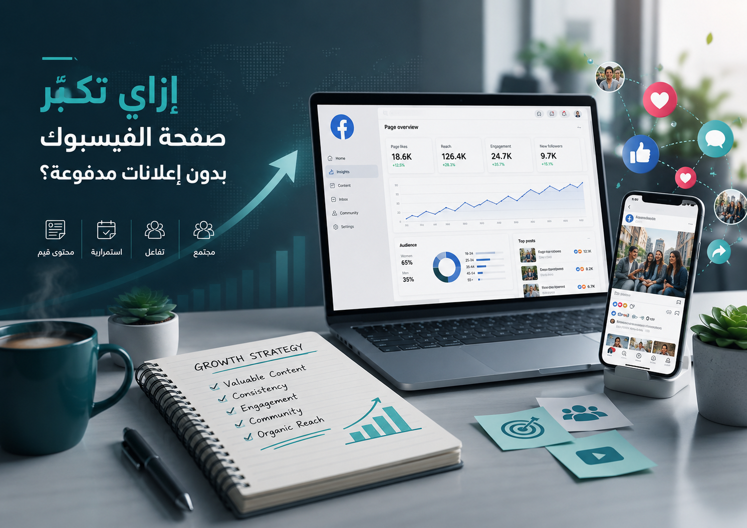 إزاي أكبّر صفحة الفيسبوك بدون إعلانات مدفوعة؟